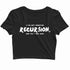 Coding Nerd Engineering CLOUD IS JUST ANOTHER COMPUTER Custom Printed Graphic Design Crop Top T-Shirt for Women